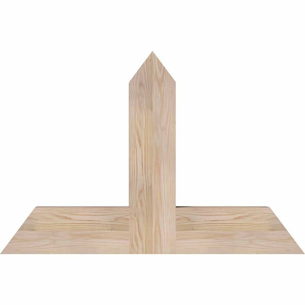 Ekena Millwork Portland Smooth Timber Gable Bracket, Douglas Fir, 36"W x 24"H x 3 1/2"D x 5 1/2"F, 16/12 Pitch GBW036X24X0406POR00SDF - main